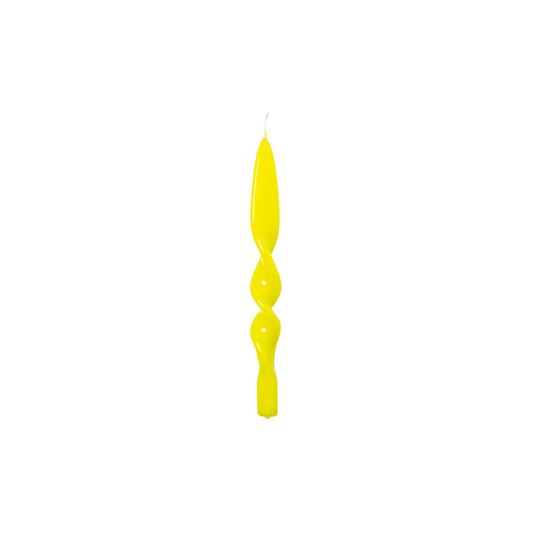 Lime Lacquered Twist Dinner Candle