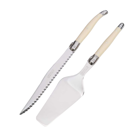 Laguiole by André Verdier Cake Server & Knife Ivory Set