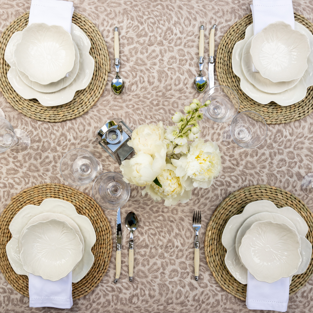 Leopard Linen Tablecloth (Rental)