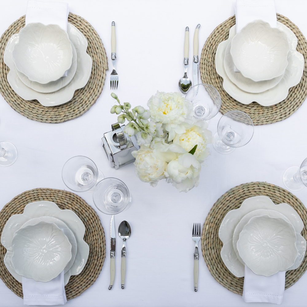 White Hemstitch Tablecloth (Rental)