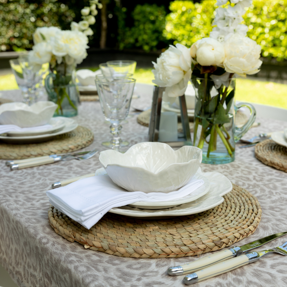 Leopard Linen Tablecloth (Rental)